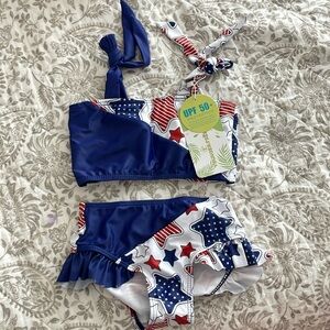 Red white and blue swim suit